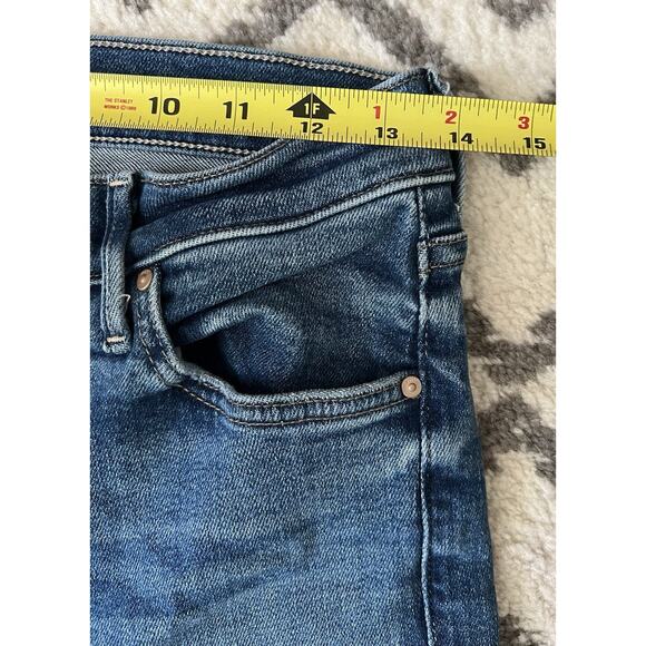 MOTHER Denim The Rascal Ankle Fray Opposites Attract Straight Slim Jeans Sz 28 - Picture 12 of 14